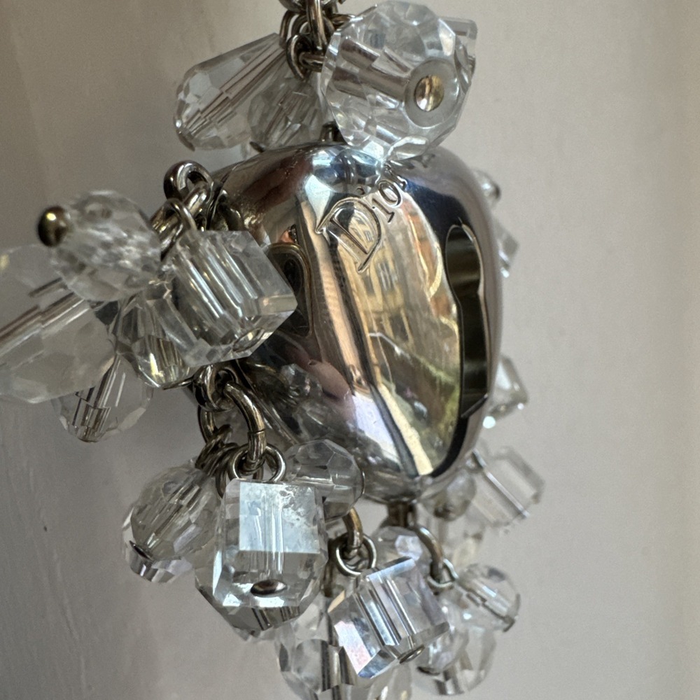 Dior Pretty Charm Heart Crystal Bracelet Silver - Picture 7 of 8